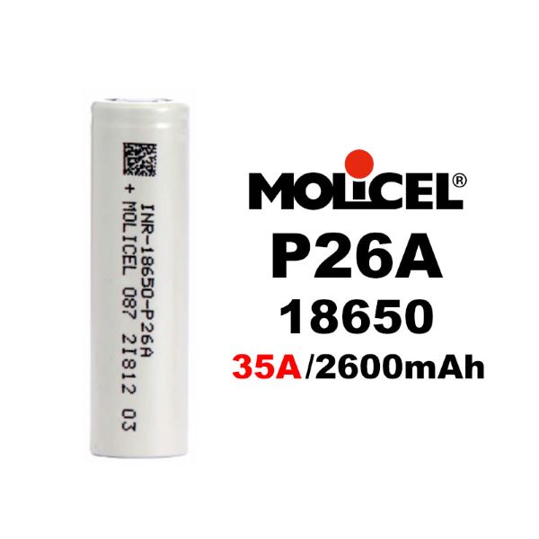 ถ่าน Molicel P26A 18650 35A 2600 mAh